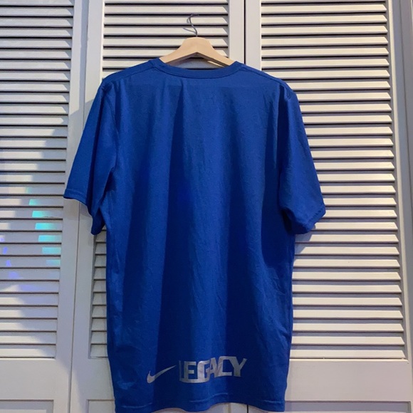 Blue Nike legacy lacrosse shirt sleeve t shirt - Picture 2 of 7